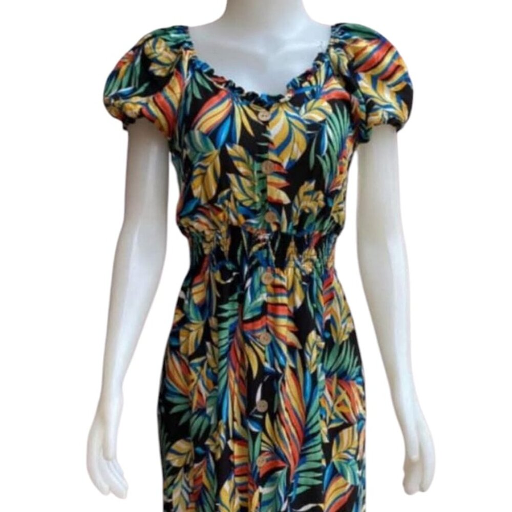 Anthropologie Kindred Tropical Women's Maxi Dress #166636 Size-L NEW